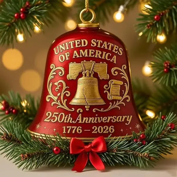 🔥United States 250th Anniversary Bell Ornament