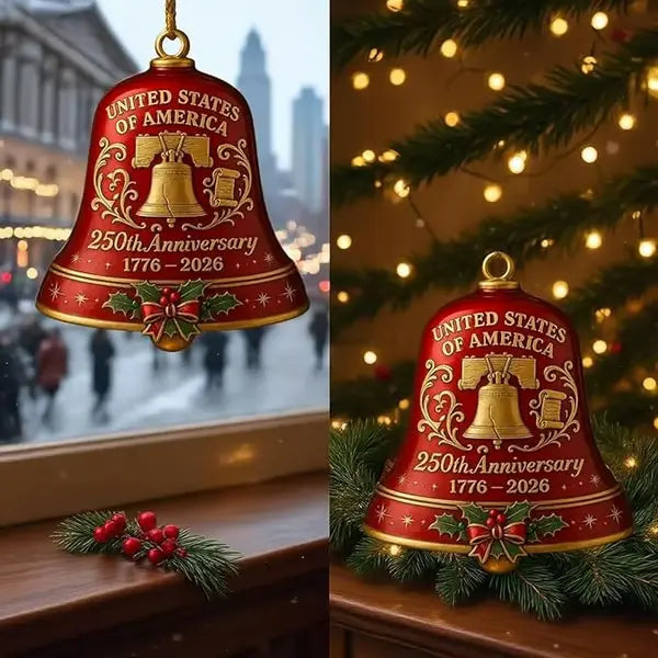 🔥United States 250th Anniversary Bell Ornament