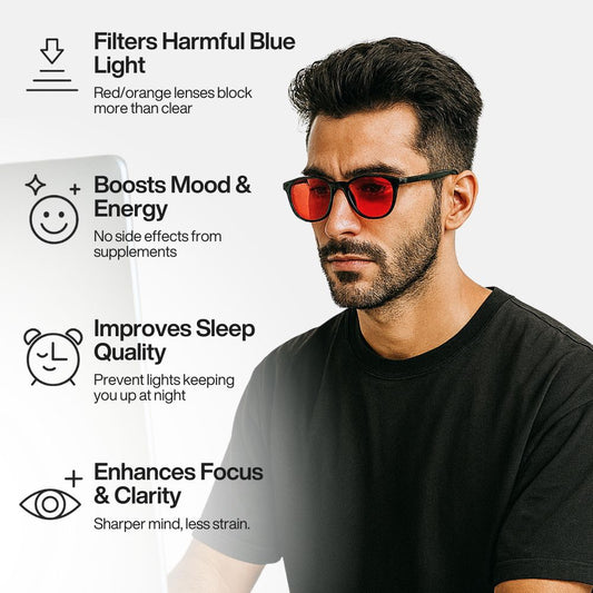 Flow State® Unisex Red Lens Blue Light Glasses
