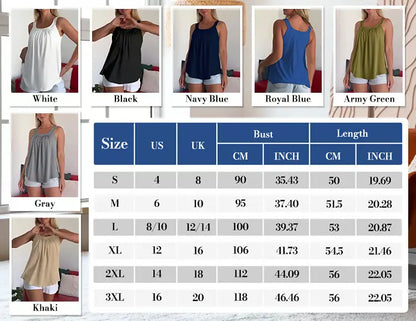 Bra-Free Pleated Cooling Tank