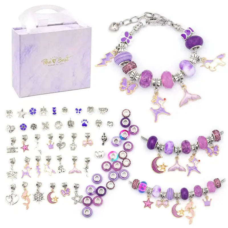 🎉Great gift -🎀Charm Bracelet Making Kit for Girls