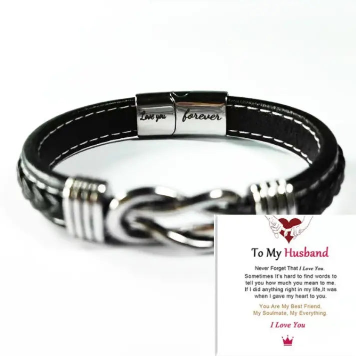 Gift for son - Infinity bracelet engraved with name