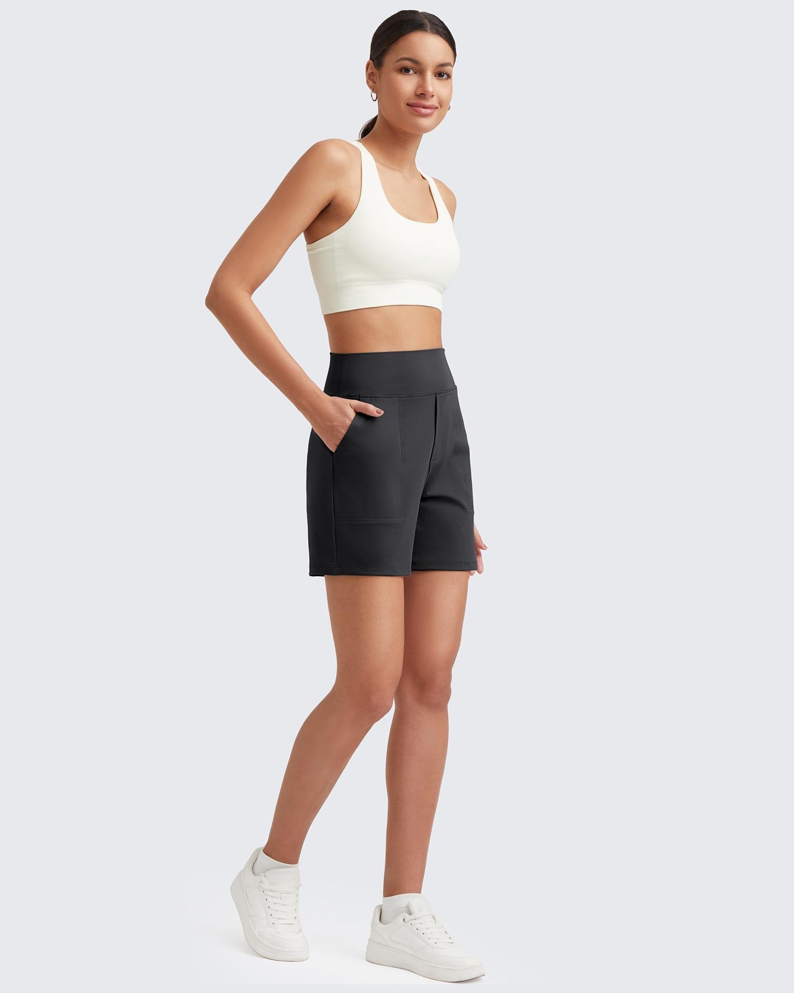 ⏳LAST DAY SALE 50% OFF✨Women's Everyday High-Waisted Athletic Shorts With Pockets