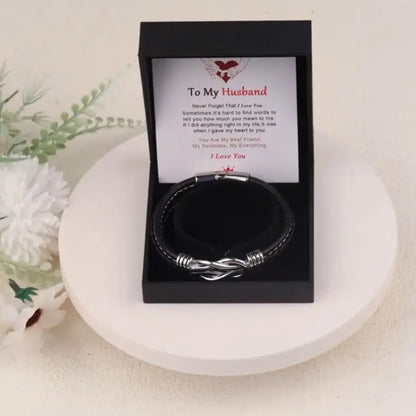 Gift for son - Infinity bracelet engraved with name