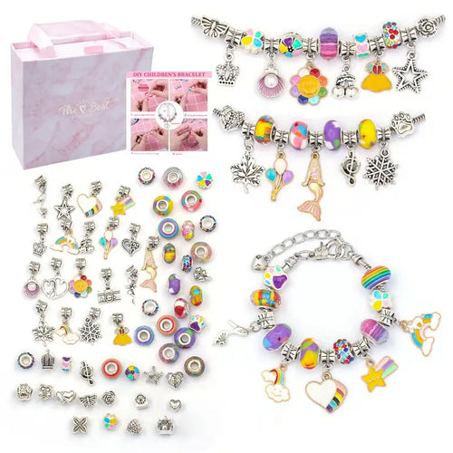 🎉Great gift -🎀Charm Bracelet Making Kit for Girls