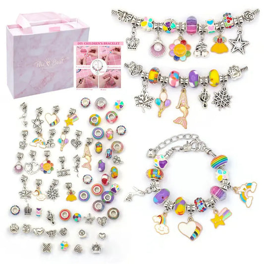 🎉Great gift -🎀Charm Bracelet Making Kit for Girls