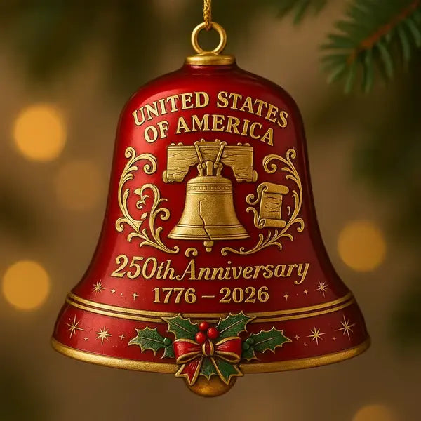 🔥United States 250th Anniversary Bell Ornament