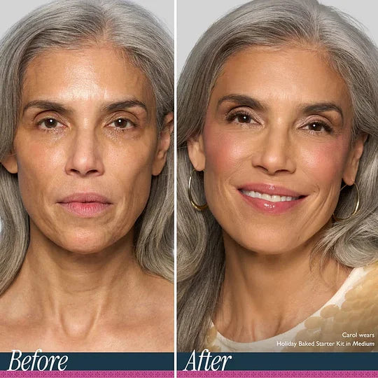 Tuscan Dreams Holiday Baked Starter Kit (4PC)-Full Face Makeup Palette, Foundation with Limited Edition Brushes