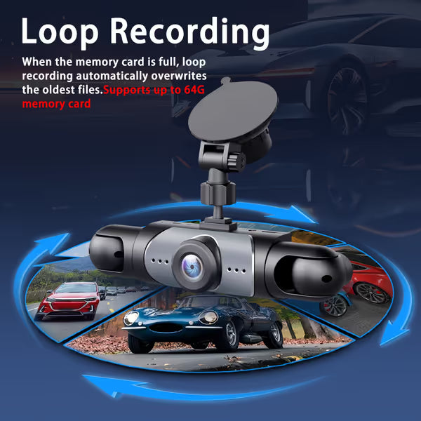 🚗4-Channel 1080P Dash Camera with Night Vision