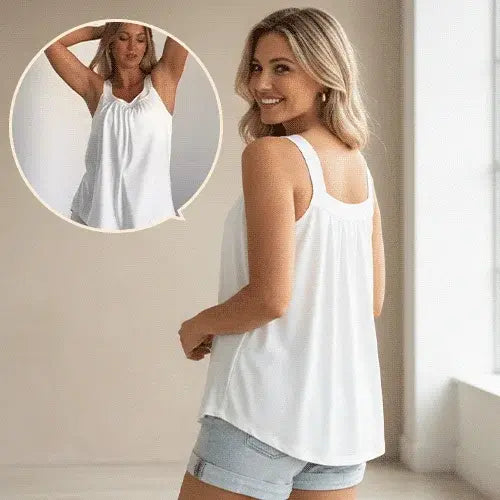 Bra-Free Pleated Cooling Tank
