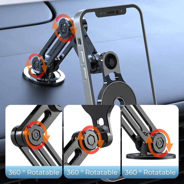 Multi-device 360° Magnetic Phone Mount for Car