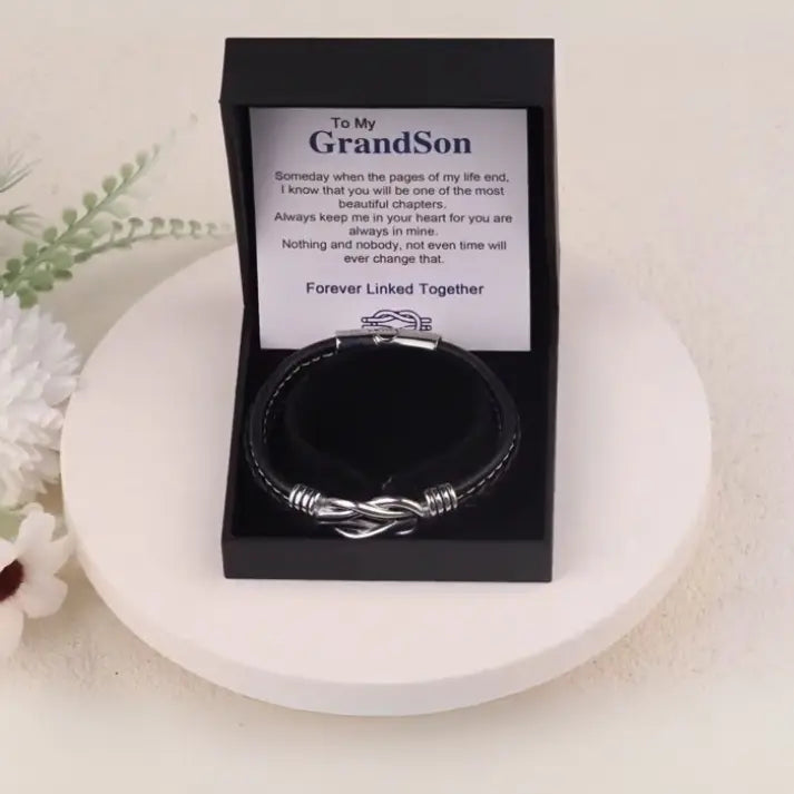 Gift for son - Infinity bracelet engraved with name