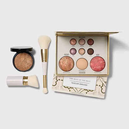 Tuscan Dreams Holiday Baked Starter Kit (4PC)-Full Face Makeup Palette, Foundation with Limited Edition Brushes