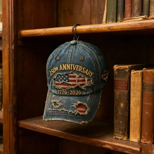 🏆Hand-Embroidered Artisan Cap💖US 250th Anniversary Casual Hat