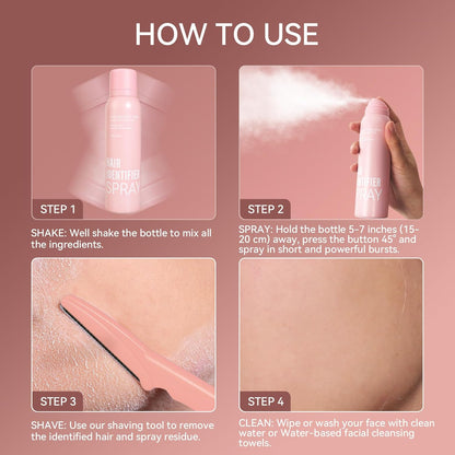 Hair Identifier Spray for Face Shaving (6 Razors)