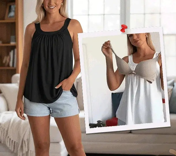 Bra-Free Pleated Cooling Tank