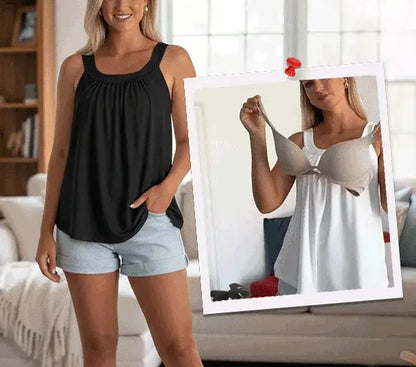 Bra-Free Pleated Cooling Tank