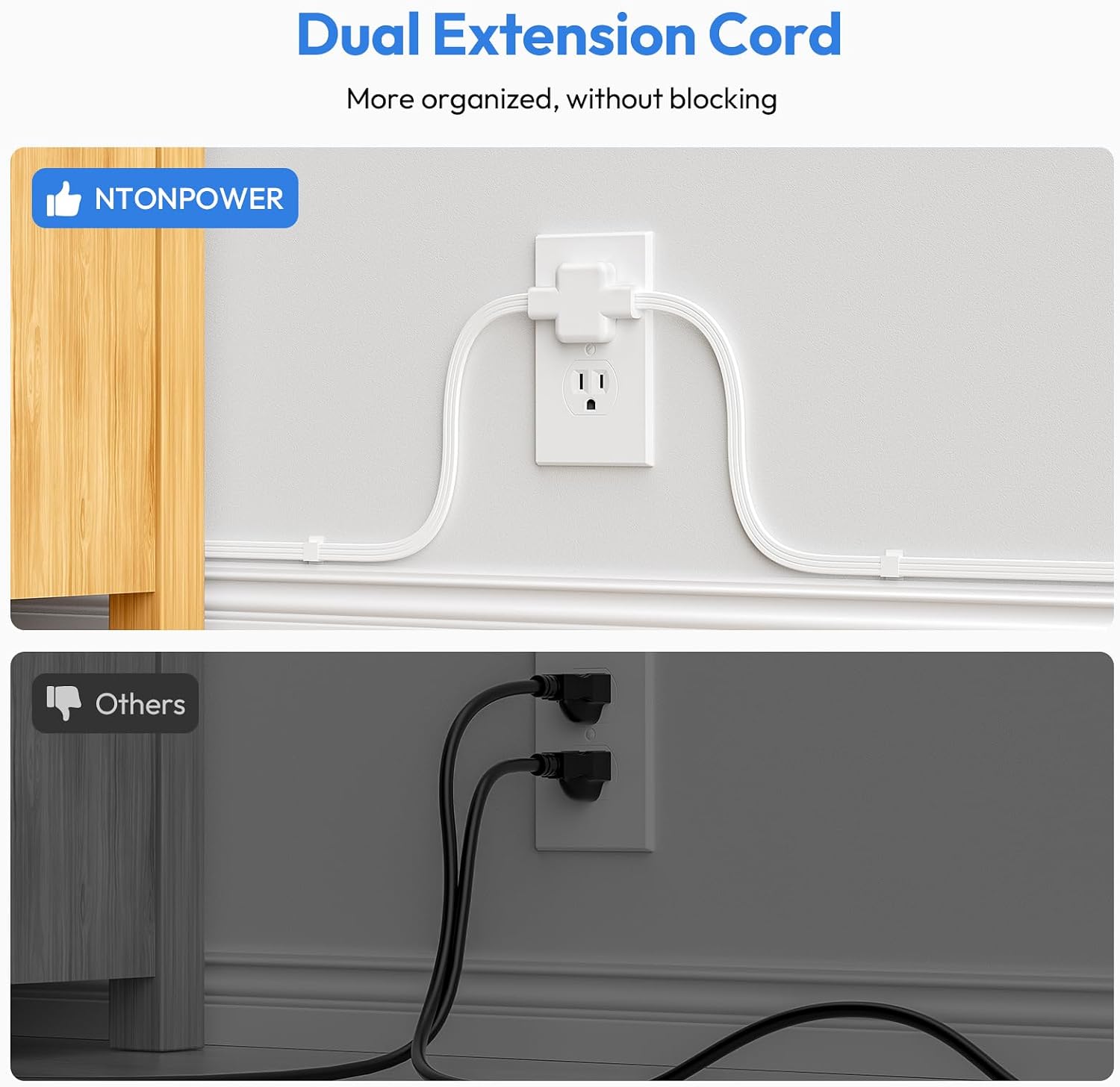 DualReach Split Extension Cord