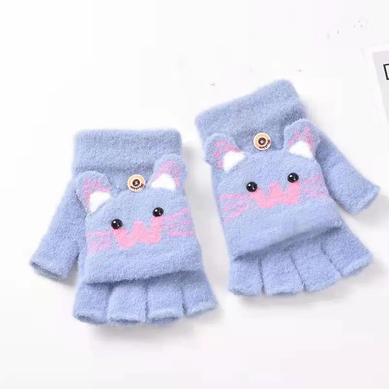 Cute Kids Cat Gloves