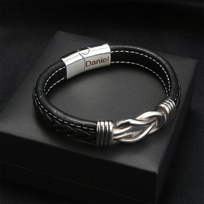 Gift for son - Infinity bracelet engraved with name