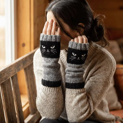 🐱Knitted Fingerless Gloves🧶