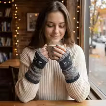 🐱Knitted Fingerless Gloves🧶