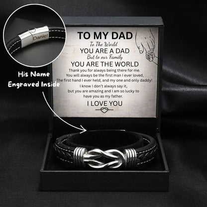 Gift for son - Infinity bracelet engraved with name