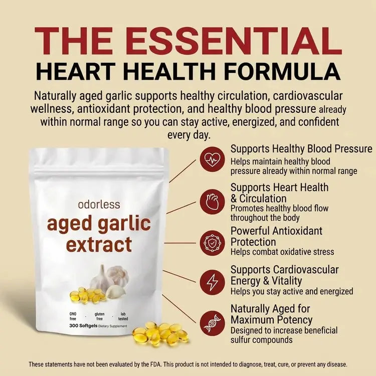 Aged Garlic Extract - 7500mg Odorless Softgels