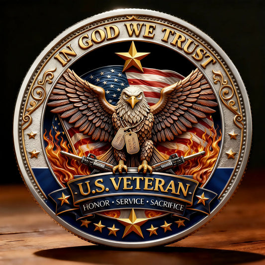 U.S. Veteran – In God We Trust | 250 Years of Freedom Commemorative Coin