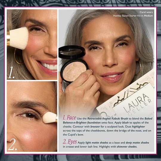 Tuscan Dreams Holiday Baked Starter Kit (4PC)-Full Face Makeup Palette, Foundation with Limited Edition Brushes