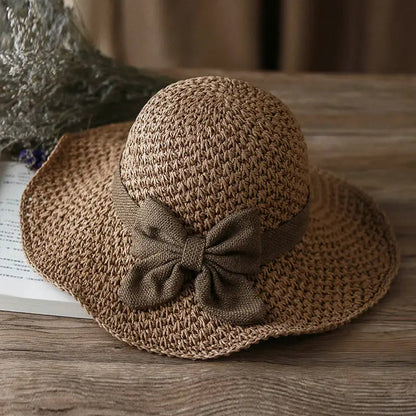 Casual Relaxed Holiday Bowknot Straw Hat