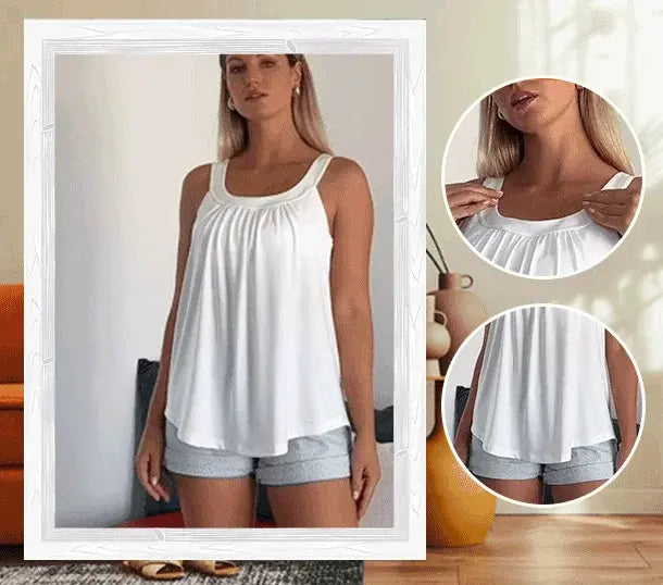 Bra-Free Pleated Cooling Tank
