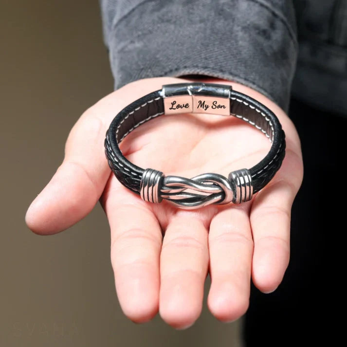 Gift for son - Infinity bracelet engraved with name