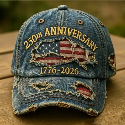 🏆Hand-Embroidered Artisan Cap💖US 250th Anniversary Casual Hat