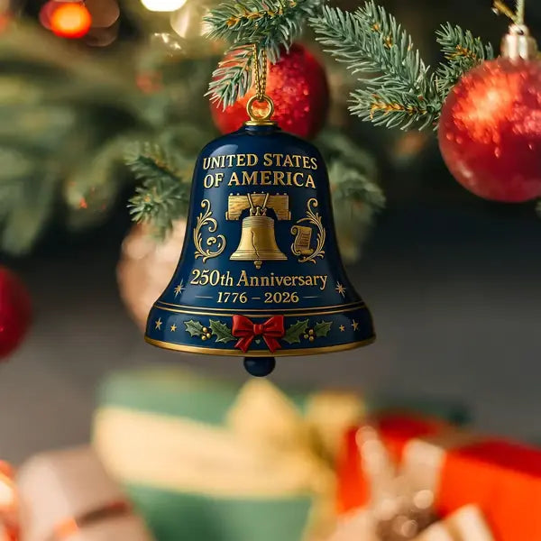 🔥United States 250th Anniversary Bell Ornament