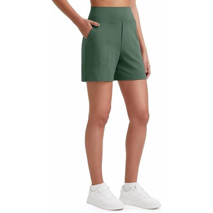 ⏳LAST DAY SALE 50% OFF✨Women's Everyday High-Waisted Athletic Shorts With Pockets