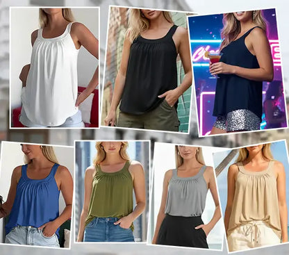 Bra-Free Pleated Cooling Tank