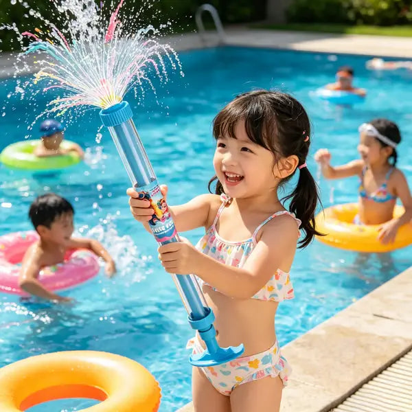 🌈 Glowing Rainbow Water Blaster | Summer Fun That Pops Like Magic! ✨