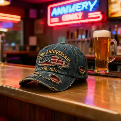 🏆Hand-Embroidered Artisan Cap💖US 250th Anniversary Casual Hat