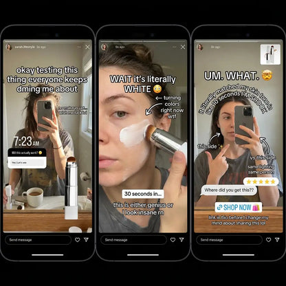 Cream Stick V White Korean Color-Changing Foundation Stick with Volufiline