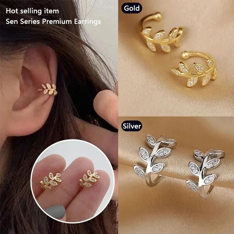 Luna Leaf Ear Cuffs (Pair)